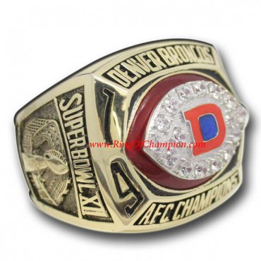 1977 Denver Broncos America Football Conference Championship Ring, Custom Denver Broncos Champions Ring