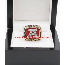 1991 Buffalo Bills America Football Conference Championship Ring, Custom Buffalo Bills Champions Ring