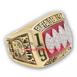 1993 Buffalo Bills America Football Conference Championship Ring, Custom Buffalo Bills Champions Ring