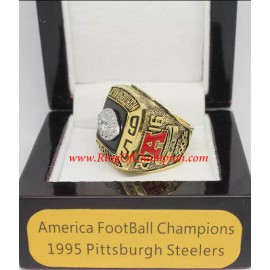 1995 Pittsburgh Steelers America Football Conference Championship Ring, Custom Pittsburgh Steelers Champions Ring