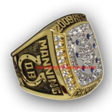 2009 Indianapolis Colts America Football Conference Championship Ring, Custom Indianapolis Colts Champions Ring