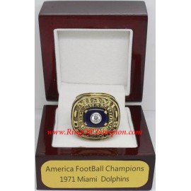 1971 Miami Dolphins National Football Conference Championship Ring, Custom Miami Dolphins Champions Ring