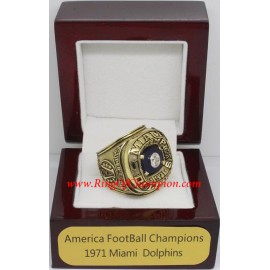 1971 Miami Dolphins National Football Conference Championship Ring, Custom Miami Dolphins Champions Ring