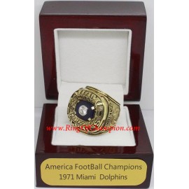 1971 Miami Dolphins National Football Conference Championship Ring, Custom Miami Dolphins Champions Ring