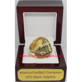 1971 Miami Dolphins National Football Conference Championship Ring, Custom Miami Dolphins Champions Ring