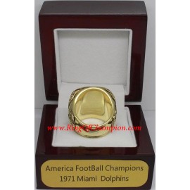 1971 Miami Dolphins National Football Conference Championship Ring, Custom Miami Dolphins Champions Ring