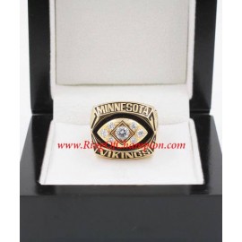 1976 Minnesota Vikings National Football Conference Championship Ring, Custom Minnesota Vikings Champions Ring