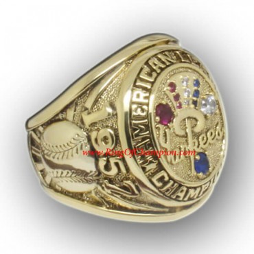 1957 New York Yankees America League Baseball Championship Ring, Custom New York Yankees Champions Ring