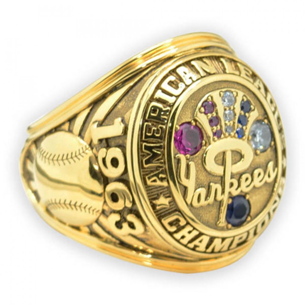 1963 New York Yankees America League Baseball Championship Ring, Custom New York Yankees Champions Ring