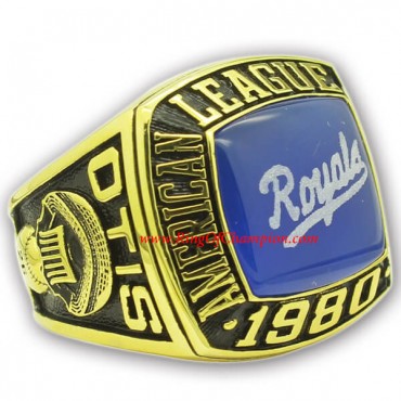 1980 Kansas City Royals America League Baseball Championship Ring, Custom Kansas City Royal Champions Ring