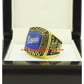 1980 Kansas City Royals America League Baseball Championship Ring, Custom Kansas City Royal Champions Ring