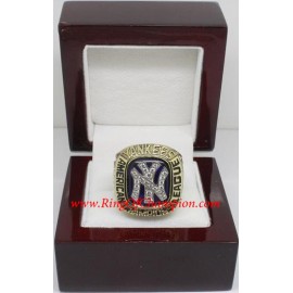 1981 New York Yankees America League Baseball Championship Ring, Custom New York Yankees Champions Ring