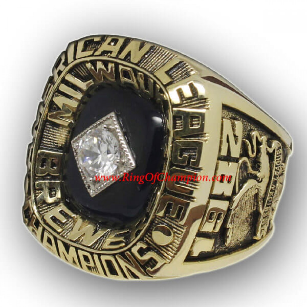 1982 Milwaukee Brewers America League Baseball Championship Ring, Custom Milwaukee Brewers Champions Ring