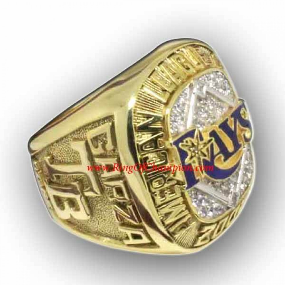 2008 Tampa Bay Rays America League Baseball Championship Ring, Custom Tampa Bay Rays Champions Ring