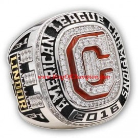 2016 Cleveland Indians America League Championship Replica Ring, Custom Cleveland Indians Champions Ring