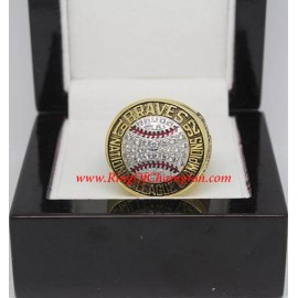 1992 Atlanta Braves National League Baseball Championship Ring, Custom Atlanta Braves Champions Ring