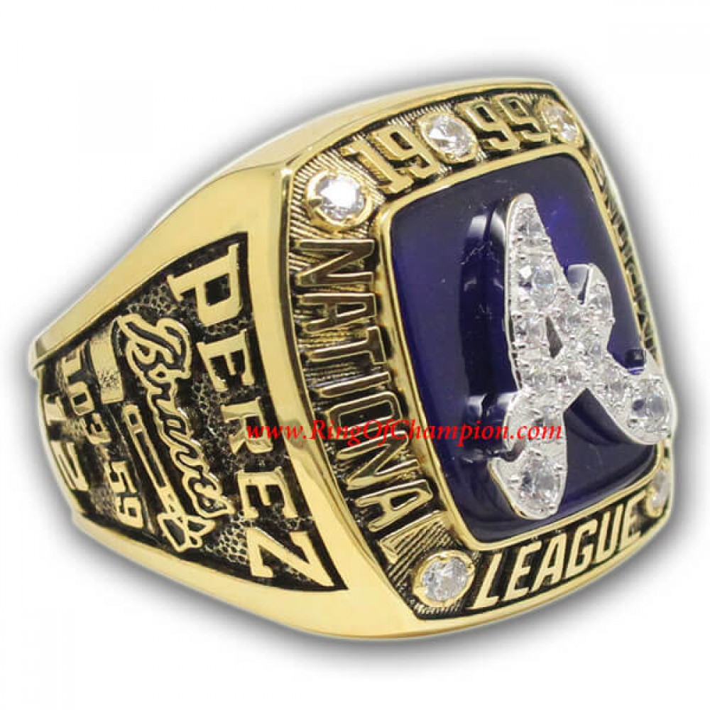 1999 Atlanta Braves National League Baseball Championship Ring, Custom Atlanta BravesChampions Ring