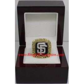 2002 San Francisco Giants National League Baseball Championship Ring, Custom San Francisco Giants Champions Ring