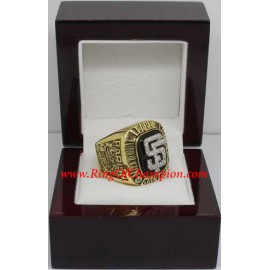 2002 San Francisco Giants National League Baseball Championship Ring, Custom San Francisco Giants Champions Ring