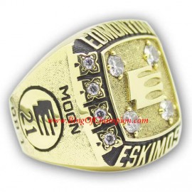 1981 Edmonton Eskimos The 69th Grey Cup Championship Ring, Custom Edmonton Eskimos Champions Ring