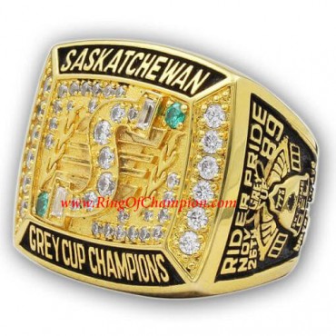 1989 Saskatchewan Roughriders The 77th Grey Cup Championship Ring, Custom Saskatchewan Roughriders Champions Ring