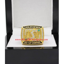 1989 Saskatchewan Roughriders The 77th Grey Cup Championship Ring, Custom Saskatchewan Roughriders Champions Ring