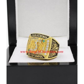 1989 Saskatchewan Roughriders The 77th Grey Cup Championship Ring, Custom Saskatchewan Roughriders Champions Ring