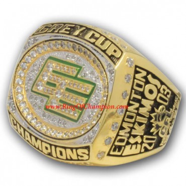 2003 Edmonton Eskimos The 91st Grey Cup Championship Ring, Custom Edmonton Eskimos Champions Ring