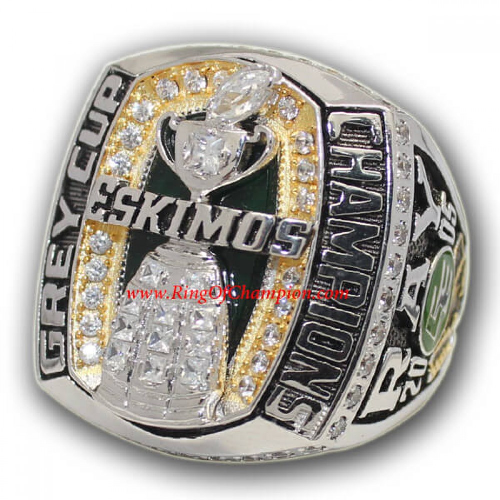 2005 Edmonton Eskimos The 93rd Grey Cup Championship Ring, Custom Edmonton Eskimos Champions Ring