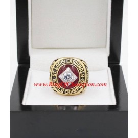 1964 St. Louis Cardinals Baseball World Series Championship Ring, Custom St. Louis Cardinals Champions Ring