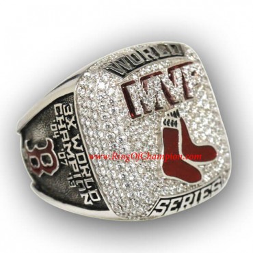 2013 Boston Red Sox MVP ORTIZ 3X World Series Championship Ring, Custom Boston Red Sox Ring