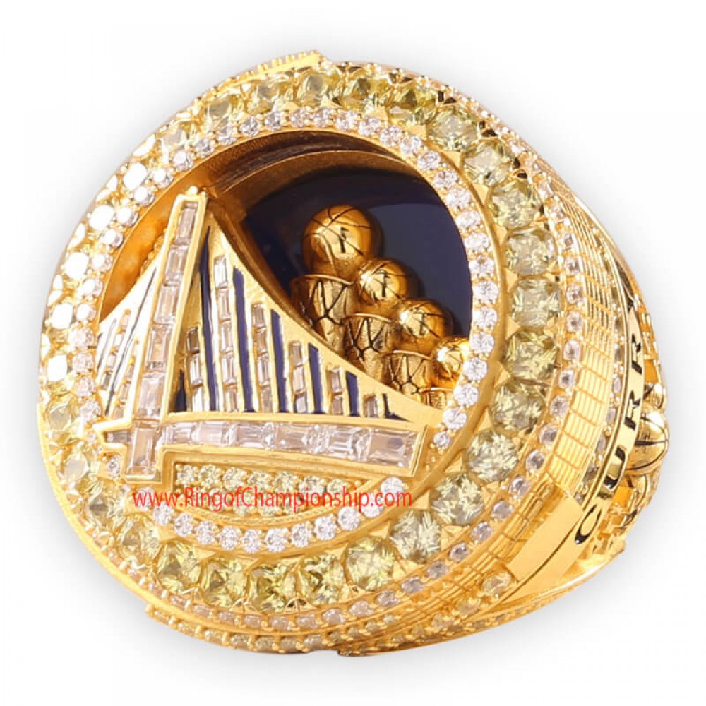 NBA 2022 Golden State Warriors Men's Basketball World Championship Ring Upgrade Top Open Version