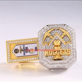 Premium Series NBA 2023 Denver Nuggets Men's Basketball Word Championship Ring, New Special Edition