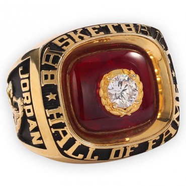 2009 Naismith Memorial Basketball Hall of Fame Michael Jordan Men's Basketball Football Championship Ring