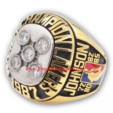 1986 - 1987 Los Angeles Lakers Basketball World Championship Ring, Custom Los Angeles Lakers Champions Ring