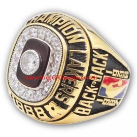 1987 - 1988 Los Angeles Lakers Basketball World Championship Ring, Custom Los Angeles Lakers Champions Ring