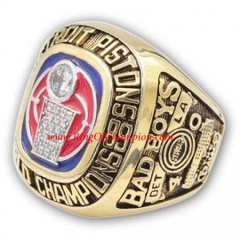 1988 - 1989 Detroit Pistons Basketball World Championship Ring, Custom Detroit Pistons Champions Ring