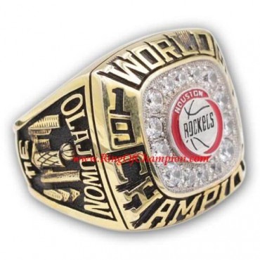 1993 - 1994 Houston Rockets Basketball World Championship Ring, Custom Houston Rockets Champions Ring