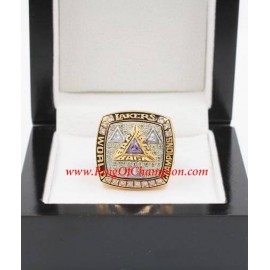 2001 - 2002 Los Angeles Lakers Basketball World Championship Ring, Custom Los Angeles Lakers Champions Ring