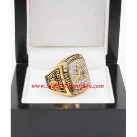 2001 - 2002 Los Angeles Lakers Basketball World Championship Ring, Custom Los Angeles Lakers Champions Ring