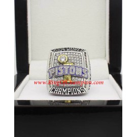 2003 - 2004 Detroit Pistons Basketball World Championship Ring, Custom Detroit Pistons Champions Ring