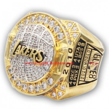 2009 - 2010 Los Angeles Lakers Basketball World Championship Ring, Custom Los Angeles Lakers Champions Ring