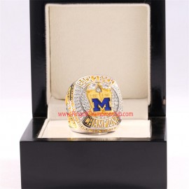 Big Ten 2022 Michigan Wolverines College Men's Football Championship Ring--Premium Series