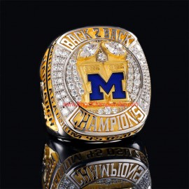 Big Ten 2022 Michigan Wolverines College Men's Football Championship Ring--Premium Series