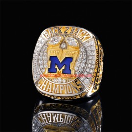 Big Ten 2022 Michigan Wolverines College Men's Football Championship Ring--Premium Series