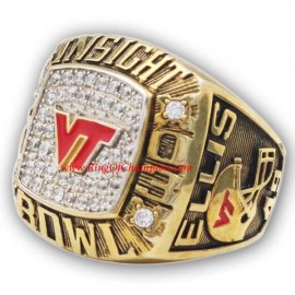 2003 Virginia Tech Hokies Men's Football Insight Bowl College Championship Ring