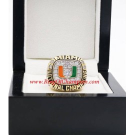 1991 Miami Hurricanes Men's Footaball NCAA National College championship ring