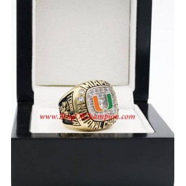 1991 Miami Hurricanes Men's Footaball NCAA National College championship ring