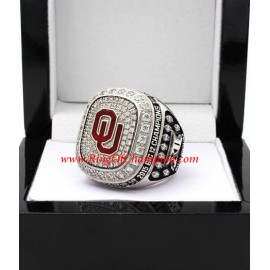 2015 Oklahoma Sooners Men's Football Big 12 Championship Ring, Custom Oklahoma Sooners Champions Ring