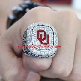 2015 Oklahoma Sooners Men's Football Big 12 Championship Ring, Custom Oklahoma Sooners Champions Ring